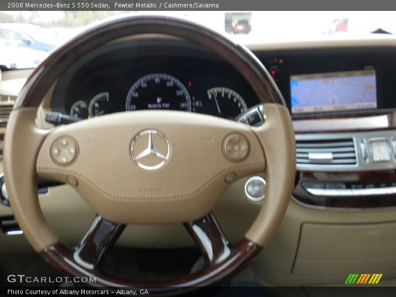Pewter Metallic / Cashmere/Savanna 2008 Mercedes-Benz S 550 Sedan