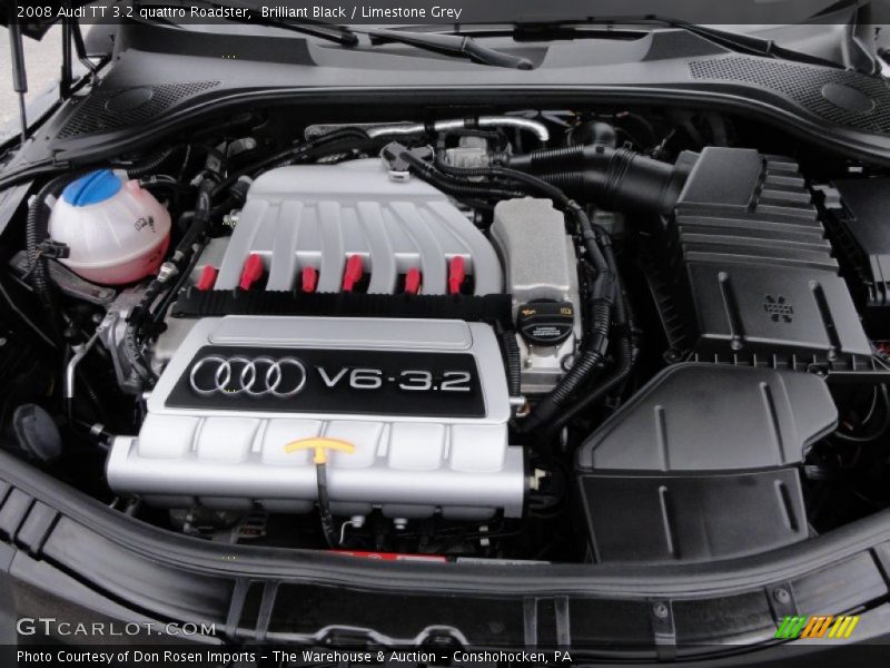 Brilliant Black / Limestone Grey 2008 Audi TT 3.2 quattro Roadster