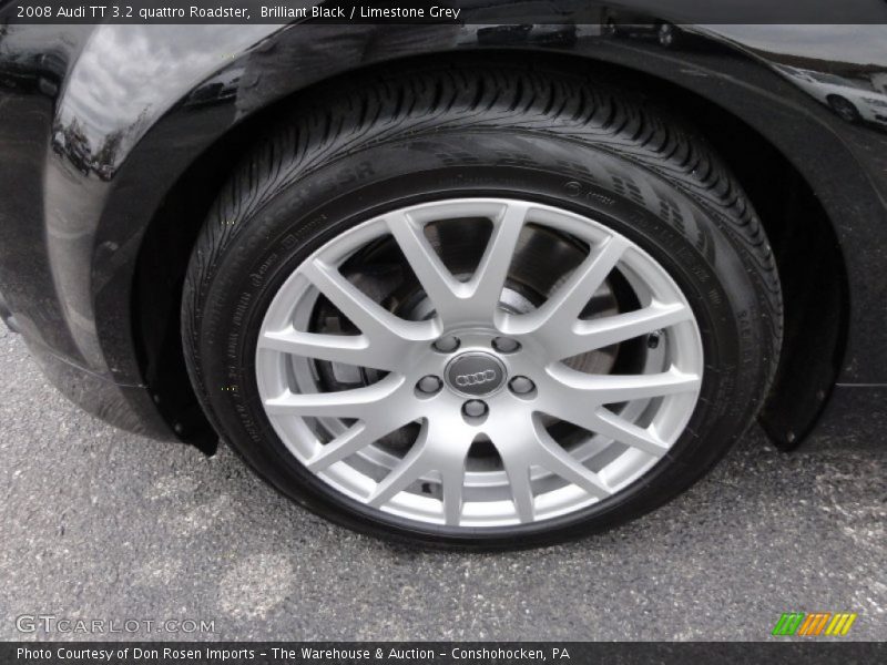 Brilliant Black / Limestone Grey 2008 Audi TT 3.2 quattro Roadster