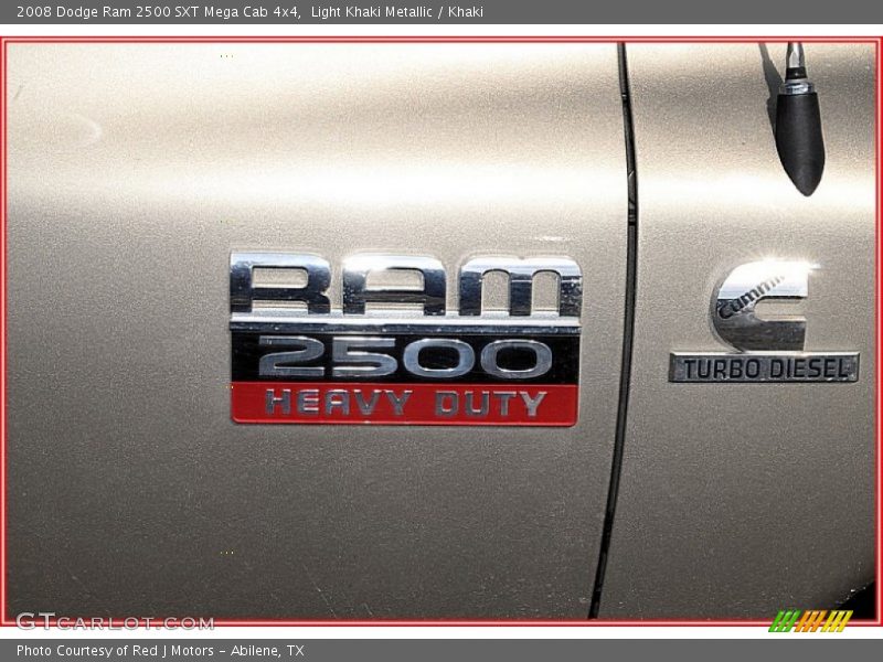 Light Khaki Metallic / Khaki 2008 Dodge Ram 2500 SXT Mega Cab 4x4