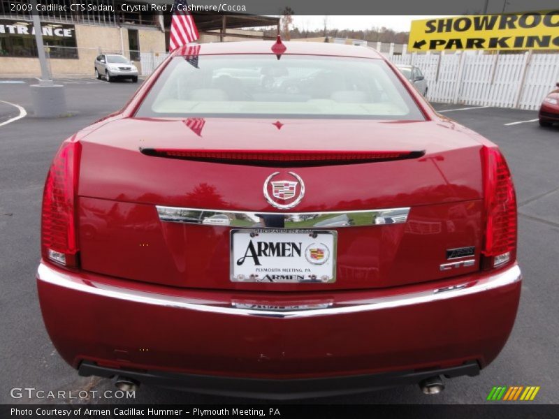 Crystal Red / Cashmere/Cocoa 2009 Cadillac CTS Sedan