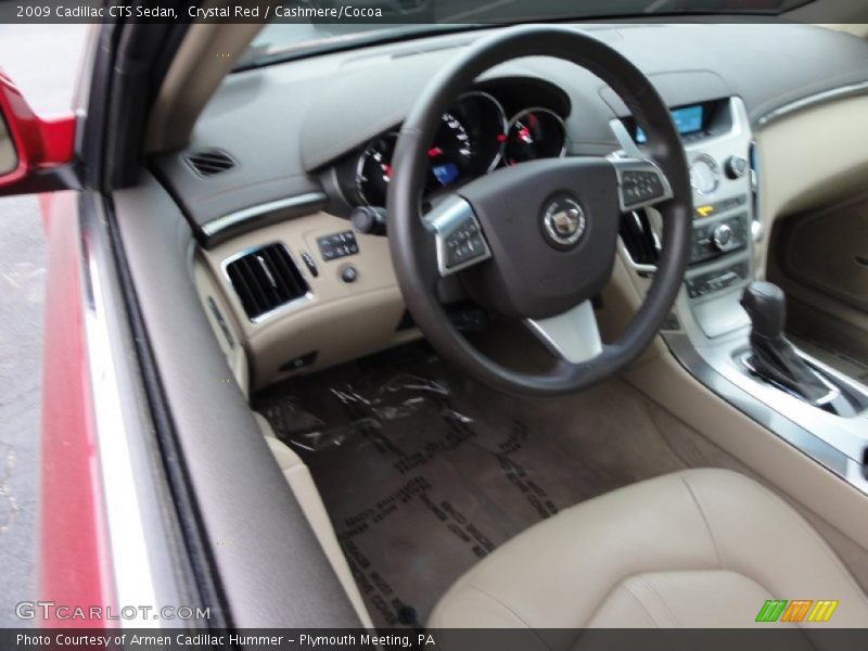 Crystal Red / Cashmere/Cocoa 2009 Cadillac CTS Sedan