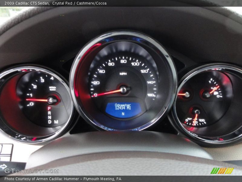 Crystal Red / Cashmere/Cocoa 2009 Cadillac CTS Sedan