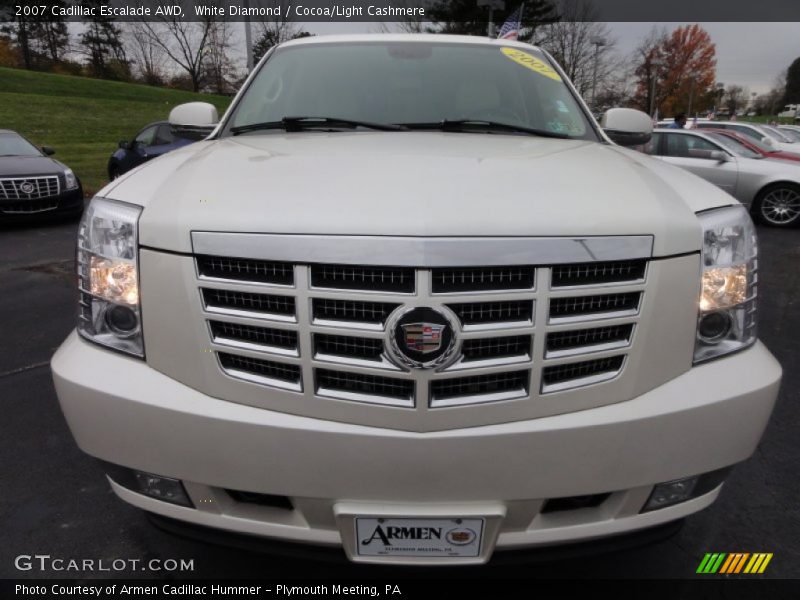 White Diamond / Cocoa/Light Cashmere 2007 Cadillac Escalade AWD