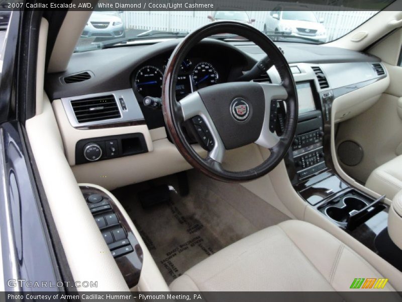 White Diamond / Cocoa/Light Cashmere 2007 Cadillac Escalade AWD