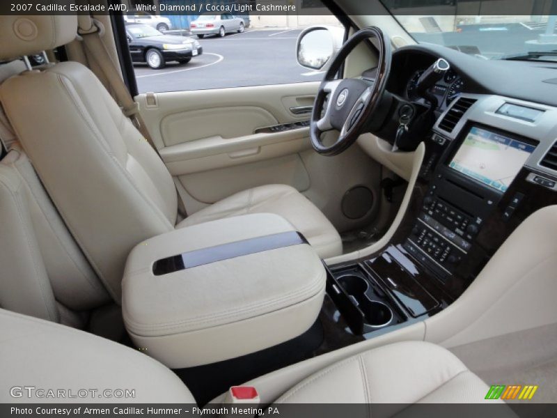 White Diamond / Cocoa/Light Cashmere 2007 Cadillac Escalade AWD