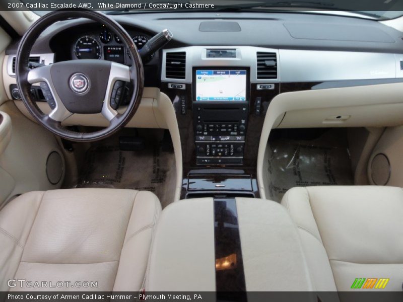 White Diamond / Cocoa/Light Cashmere 2007 Cadillac Escalade AWD