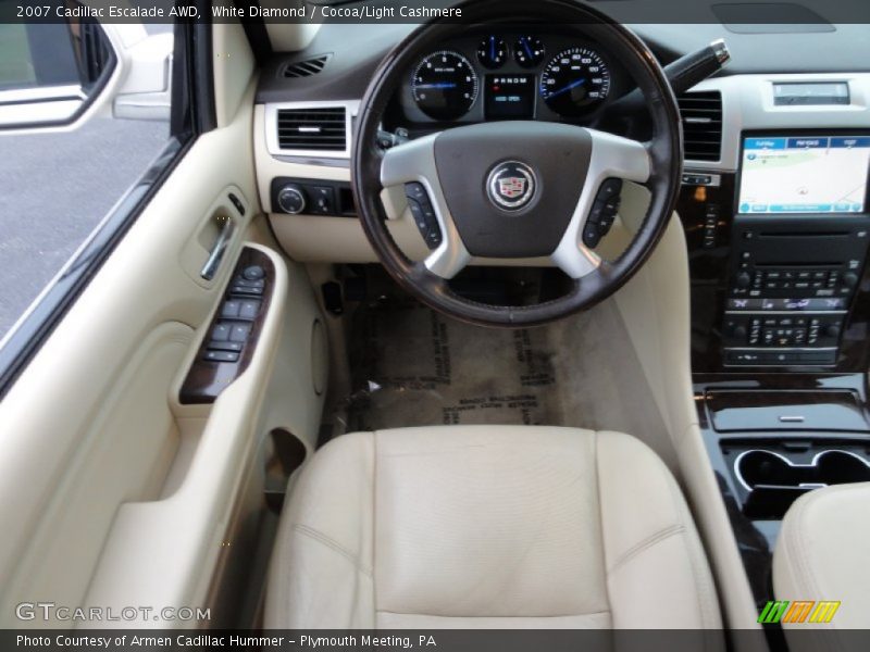 White Diamond / Cocoa/Light Cashmere 2007 Cadillac Escalade AWD