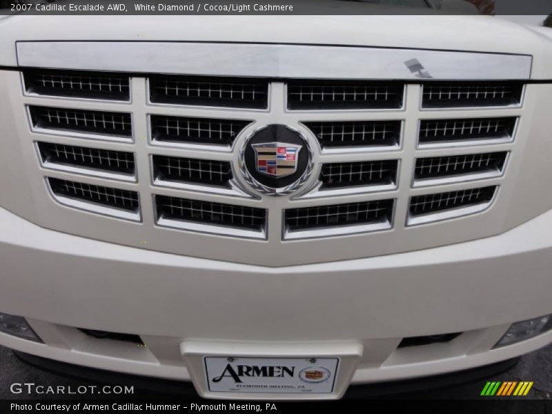 White Diamond / Cocoa/Light Cashmere 2007 Cadillac Escalade AWD