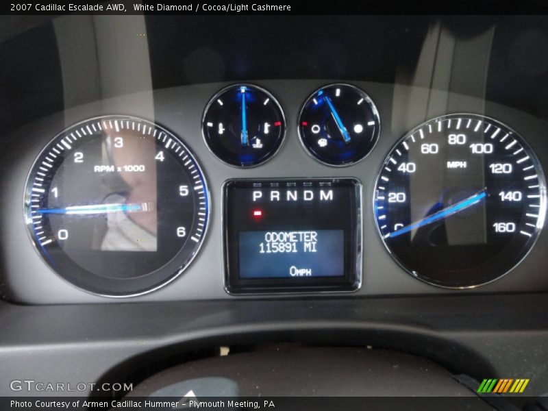 White Diamond / Cocoa/Light Cashmere 2007 Cadillac Escalade AWD