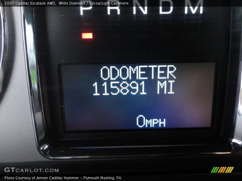White Diamond / Cocoa/Light Cashmere 2007 Cadillac Escalade AWD