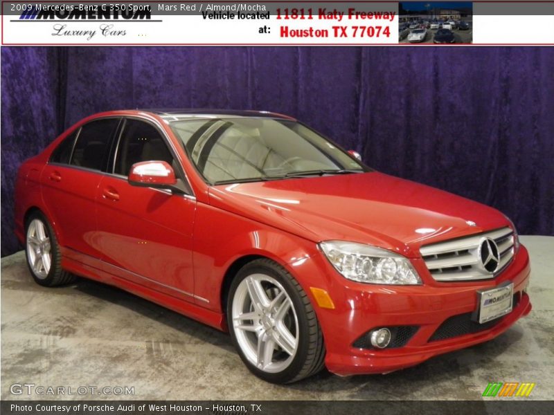 Mars Red / Almond/Mocha 2009 Mercedes-Benz C 350 Sport