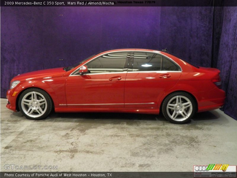 Mars Red / Almond/Mocha 2009 Mercedes-Benz C 350 Sport