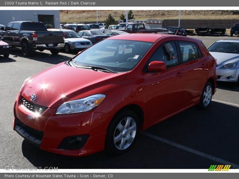 Radiant Red / Dark Charcoal 2009 Toyota Matrix S