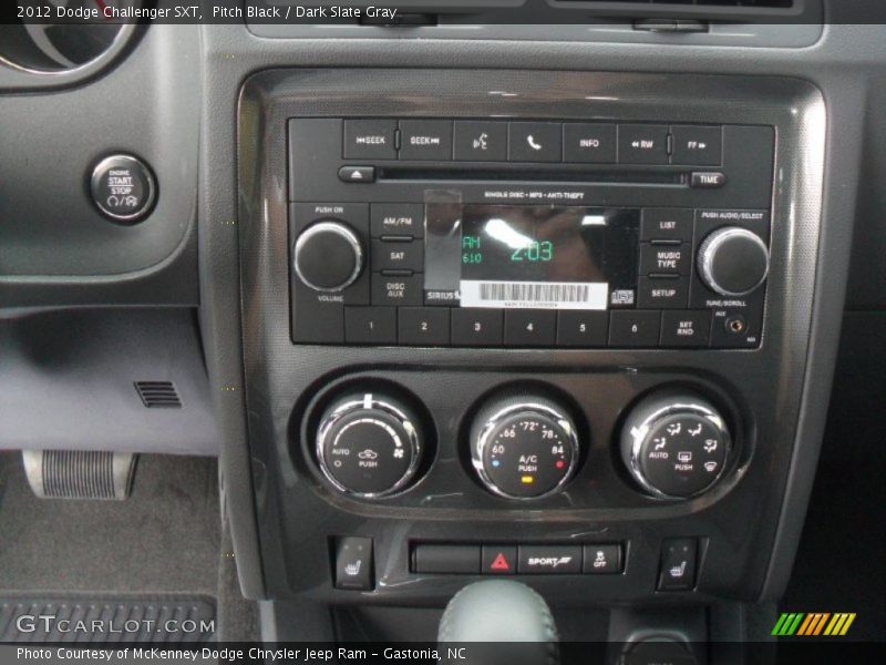 Pitch Black / Dark Slate Gray 2012 Dodge Challenger SXT