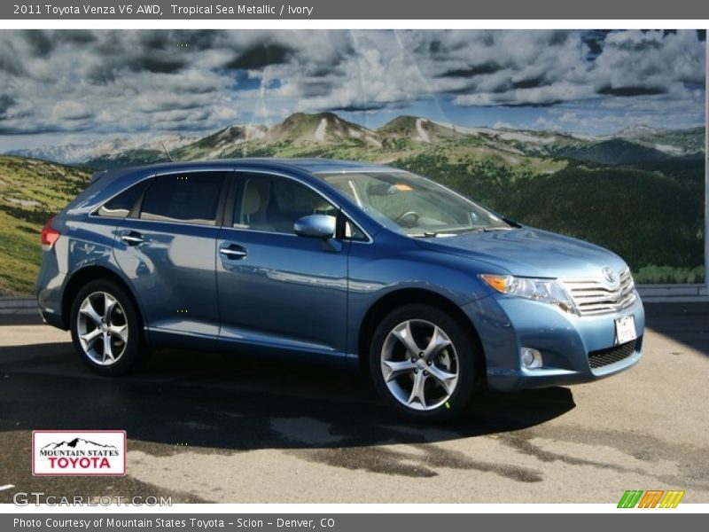 Tropical Sea Metallic / Ivory 2011 Toyota Venza V6 AWD