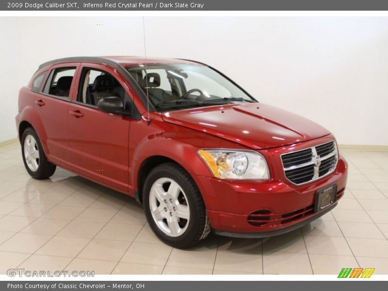 Inferno Red Crystal Pearl / Dark Slate Gray 2009 Dodge Caliber SXT