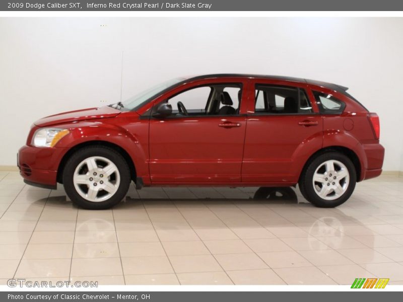Inferno Red Crystal Pearl / Dark Slate Gray 2009 Dodge Caliber SXT