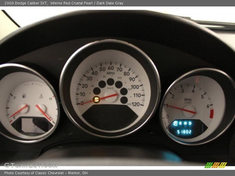 Inferno Red Crystal Pearl / Dark Slate Gray 2009 Dodge Caliber SXT
