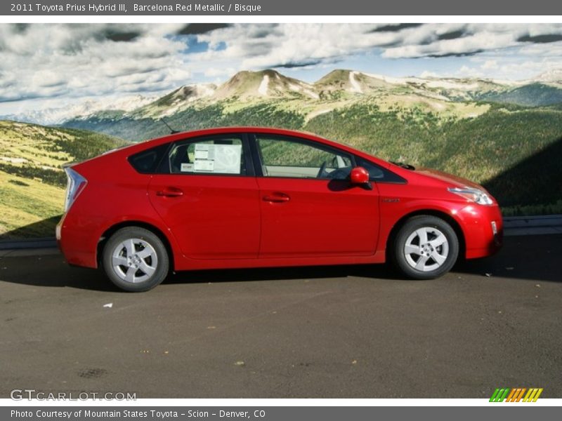 Barcelona Red Metallic / Bisque 2011 Toyota Prius Hybrid III