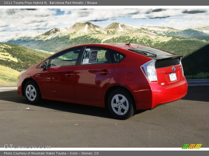 Barcelona Red Metallic / Bisque 2011 Toyota Prius Hybrid III