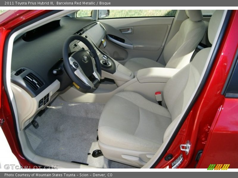 Barcelona Red Metallic / Bisque 2011 Toyota Prius Hybrid III