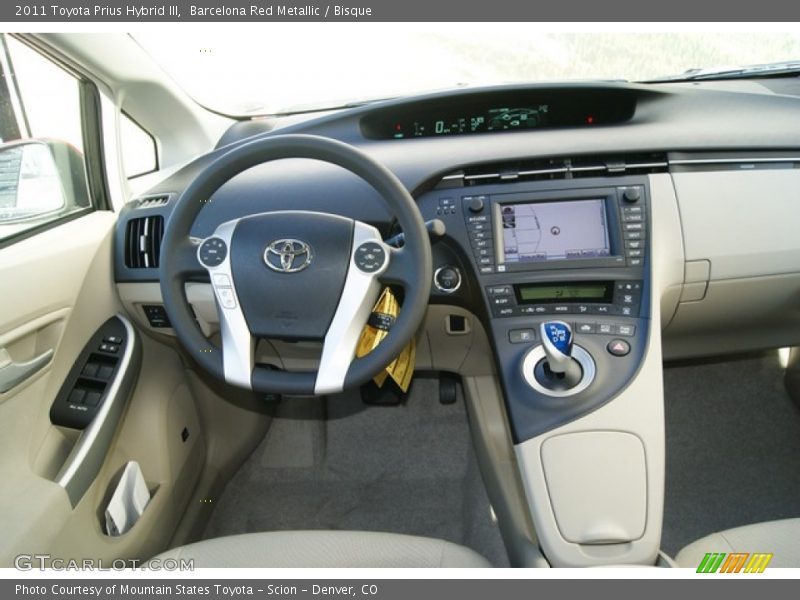 Barcelona Red Metallic / Bisque 2011 Toyota Prius Hybrid III