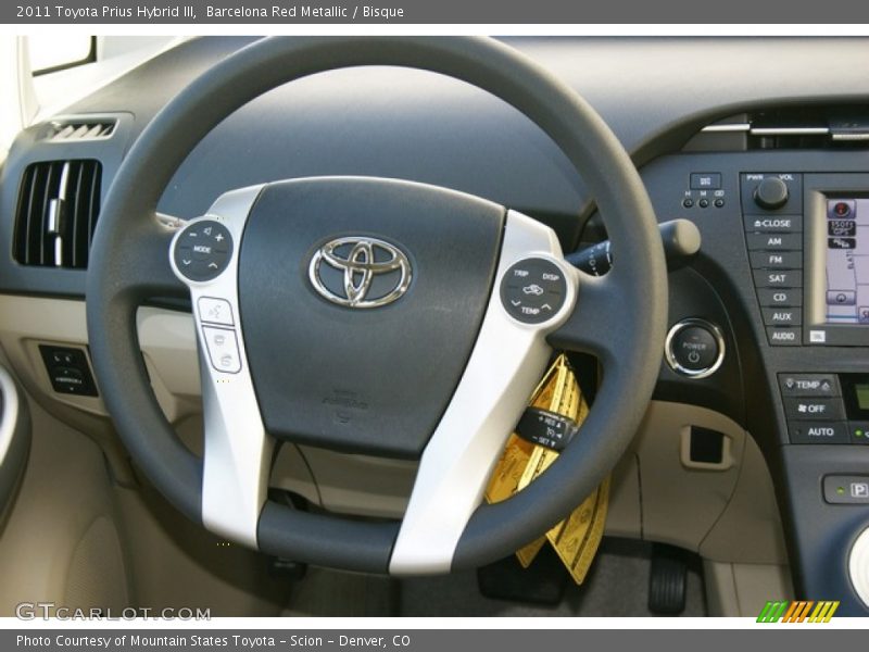 Barcelona Red Metallic / Bisque 2011 Toyota Prius Hybrid III
