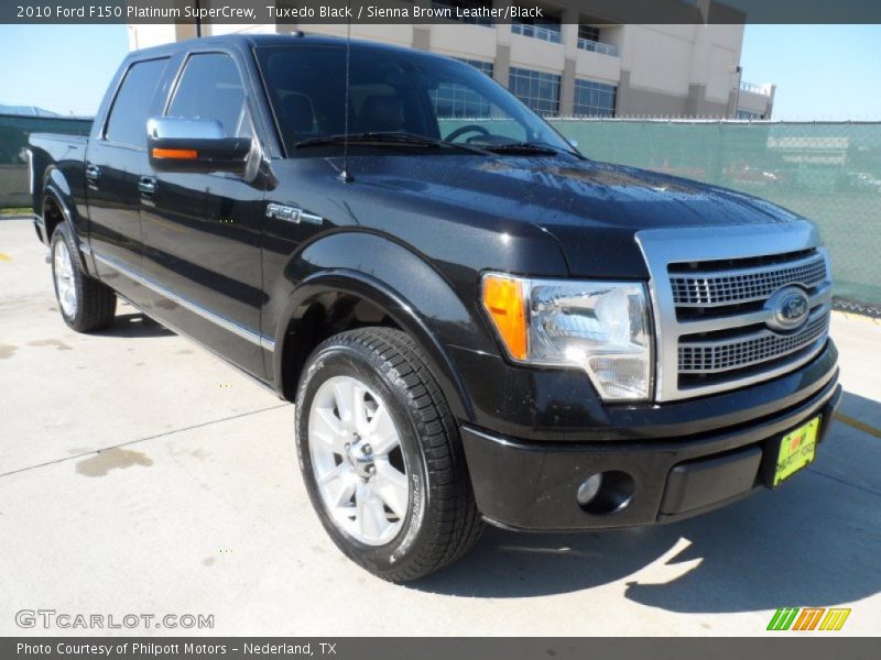 Tuxedo Black / Sienna Brown Leather/Black 2010 Ford F150 Platinum SuperCrew