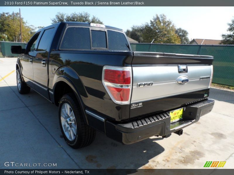 Tuxedo Black / Sienna Brown Leather/Black 2010 Ford F150 Platinum SuperCrew