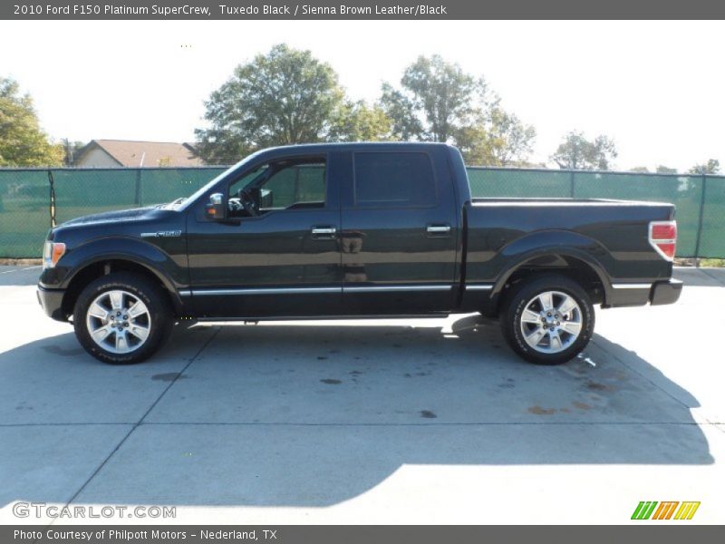 Tuxedo Black / Sienna Brown Leather/Black 2010 Ford F150 Platinum SuperCrew