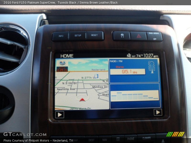 Tuxedo Black / Sienna Brown Leather/Black 2010 Ford F150 Platinum SuperCrew