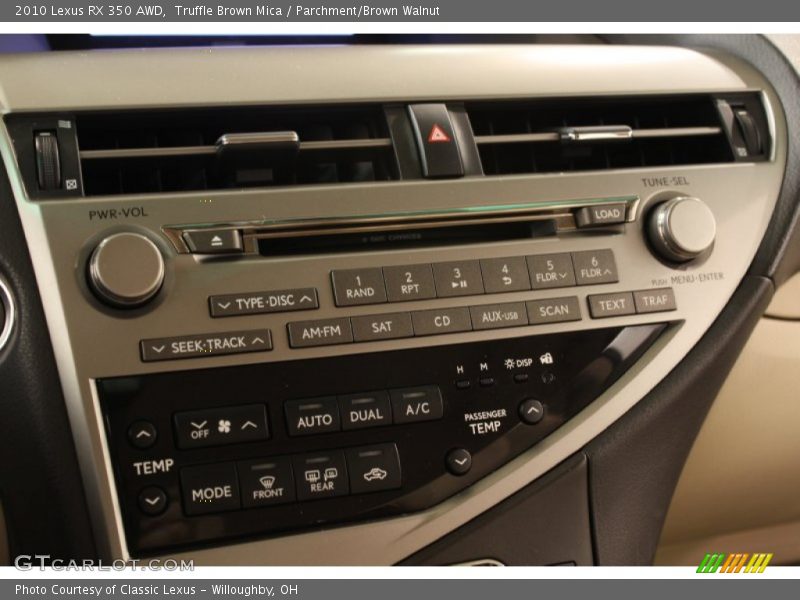 Controls of 2010 RX 350 AWD