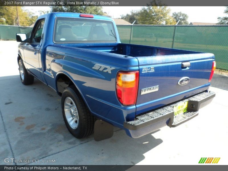 Vista Blue Metallic / Ebony/Blue 2007 Ford Ranger STX Regular Cab