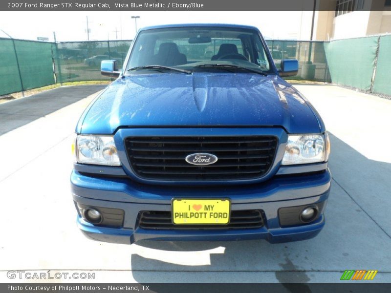 Vista Blue Metallic / Ebony/Blue 2007 Ford Ranger STX Regular Cab