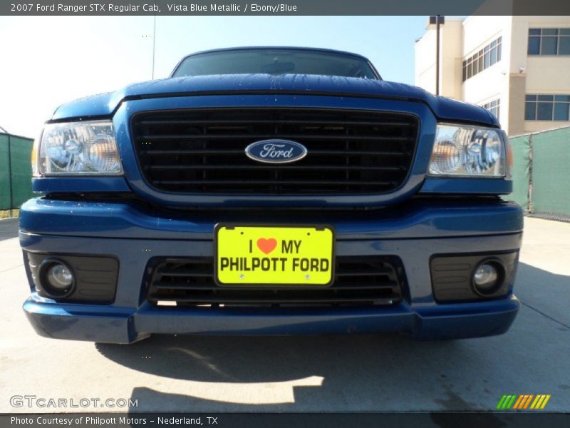 Vista Blue Metallic / Ebony/Blue 2007 Ford Ranger STX Regular Cab