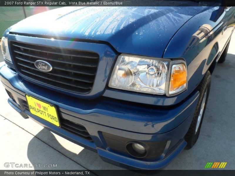 Vista Blue Metallic / Ebony/Blue 2007 Ford Ranger STX Regular Cab