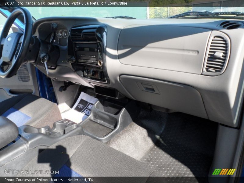 Vista Blue Metallic / Ebony/Blue 2007 Ford Ranger STX Regular Cab