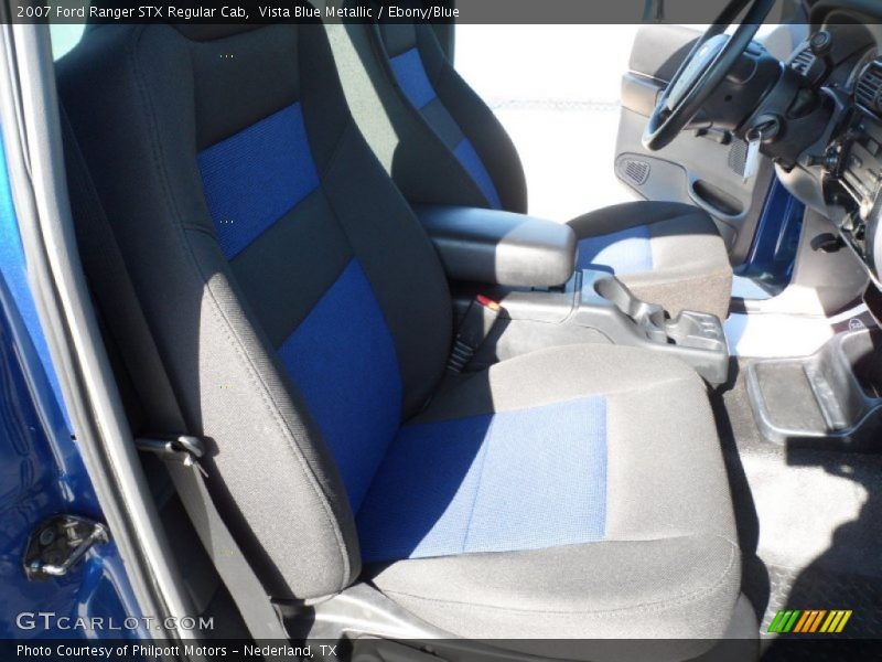 Vista Blue Metallic / Ebony/Blue 2007 Ford Ranger STX Regular Cab