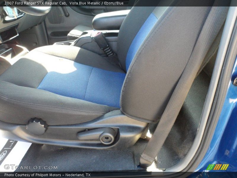 Vista Blue Metallic / Ebony/Blue 2007 Ford Ranger STX Regular Cab