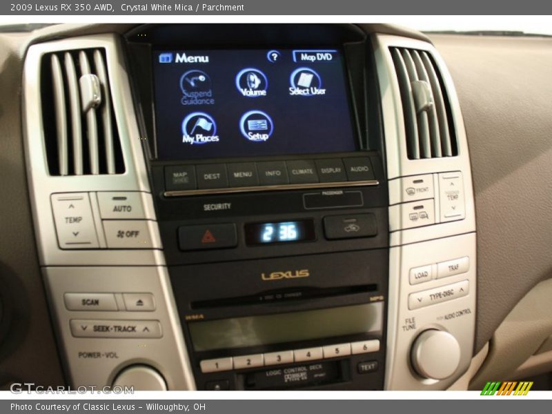 Crystal White Mica / Parchment 2009 Lexus RX 350 AWD