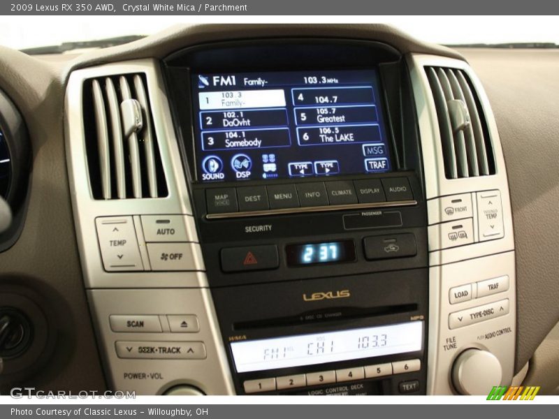 Crystal White Mica / Parchment 2009 Lexus RX 350 AWD