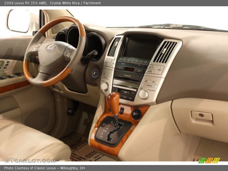 Crystal White Mica / Parchment 2009 Lexus RX 350 AWD