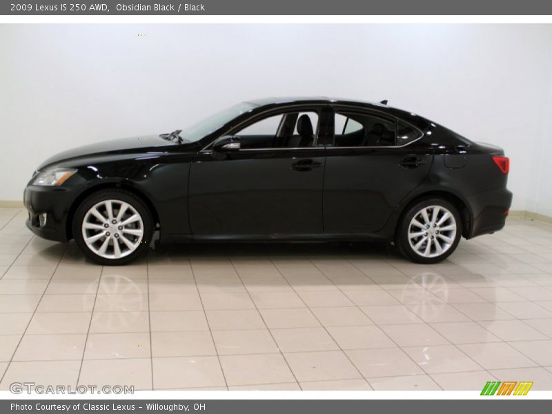Obsidian Black / Black 2009 Lexus IS 250 AWD
