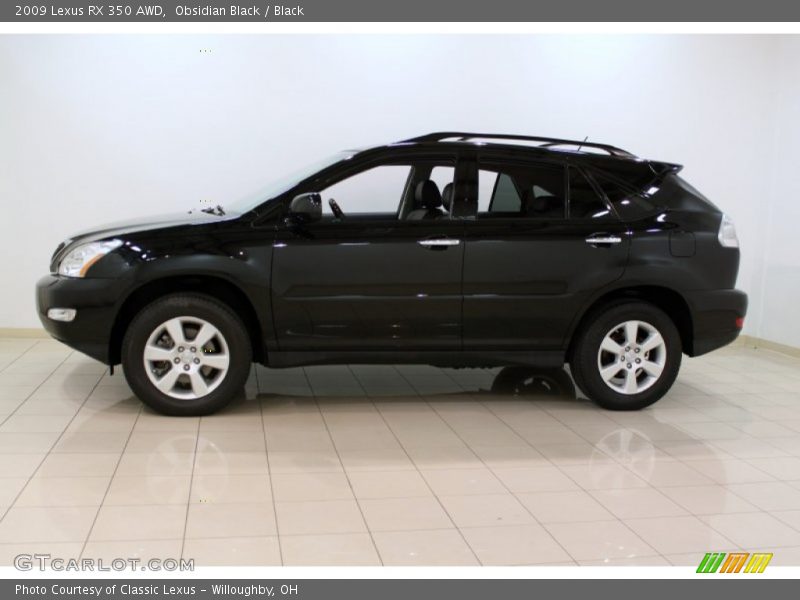 Obsidian Black / Black 2009 Lexus RX 350 AWD