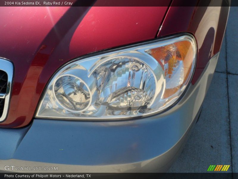 Ruby Red / Gray 2004 Kia Sedona EX