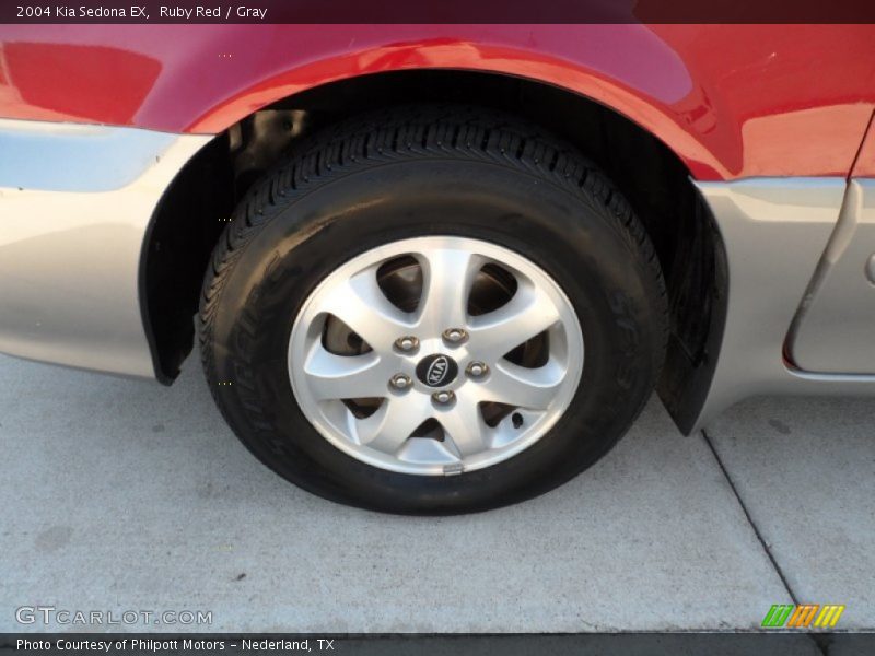 Ruby Red / Gray 2004 Kia Sedona EX