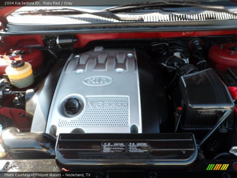 Ruby Red / Gray 2004 Kia Sedona EX