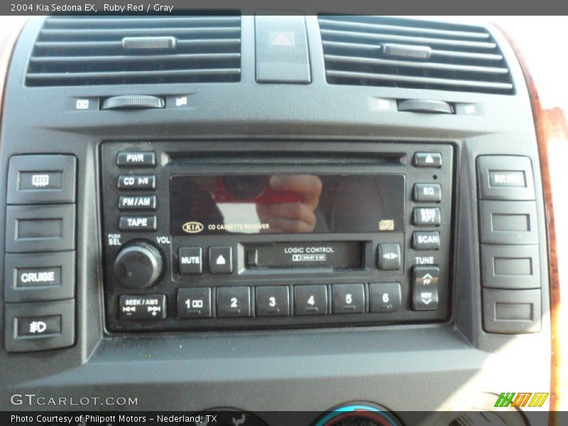 Ruby Red / Gray 2004 Kia Sedona EX