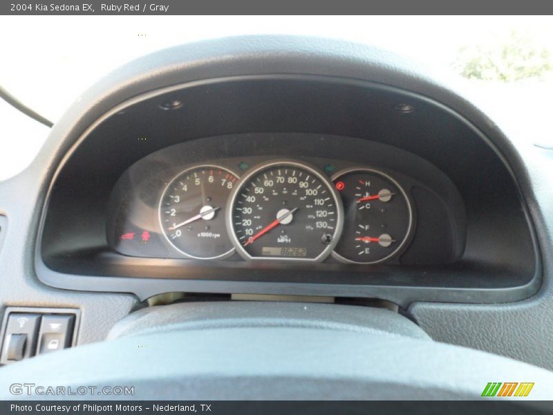 Ruby Red / Gray 2004 Kia Sedona EX